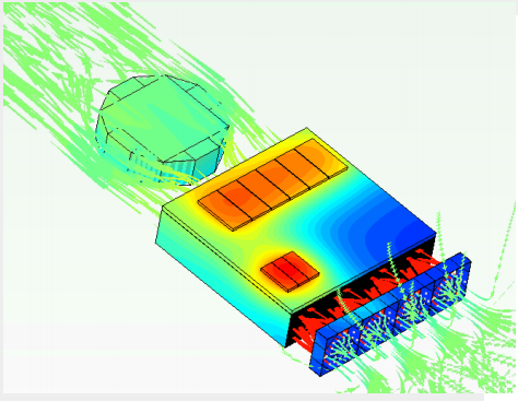 Wärmeableitungsdiagramm von Cold Plates, das die Wärmeableitung von Cold Plates im Betrieb zeigt