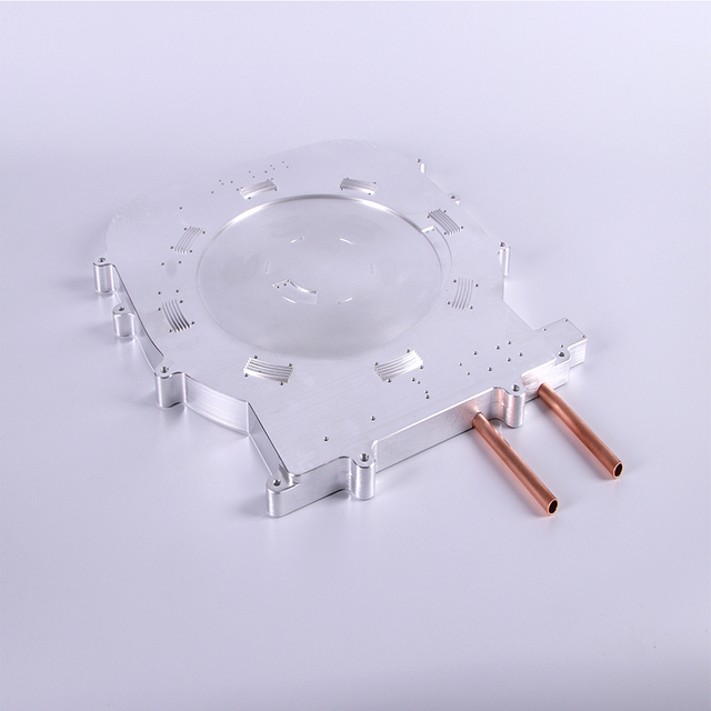 Antianodisierende Wasserkühlplatte Al 6063 Al 6061 mit Kupferrohr