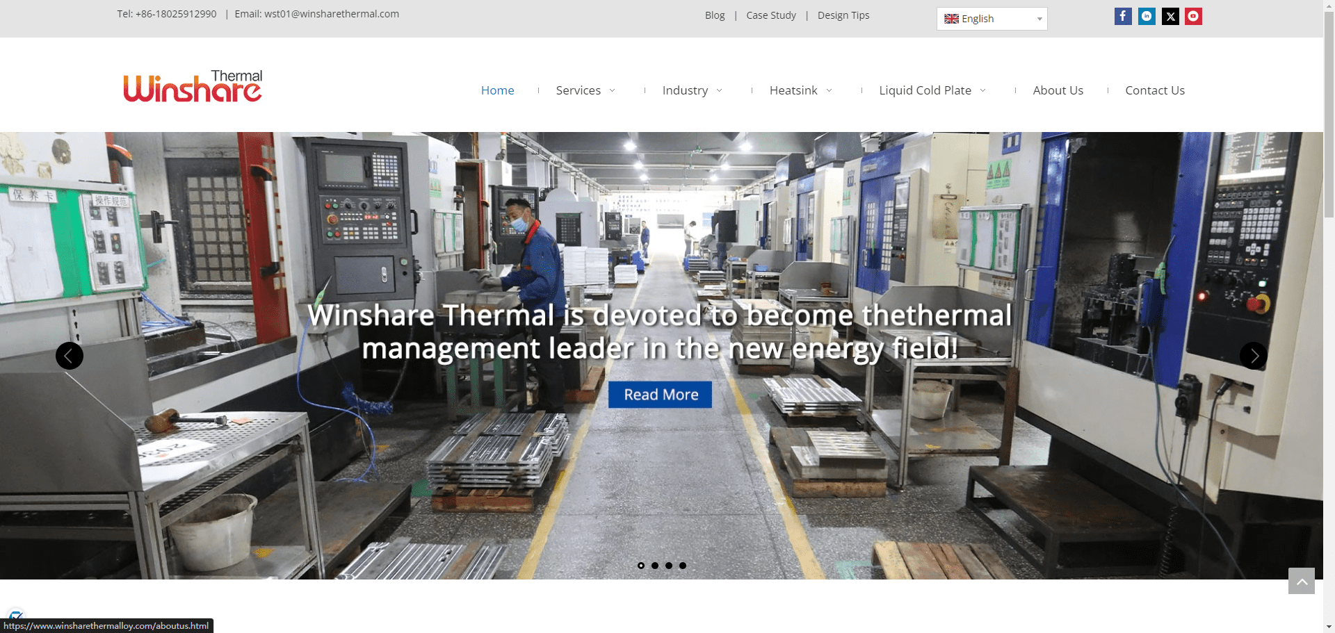 Homepage von Guangdong Winshare Thermal Technology, dem f&uuml;hrenden K&uuml;hlk&ouml;rperhersteller in China.