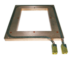 Wasserk&uuml;hlplatte mit eingebettetem Kupferrohr. 