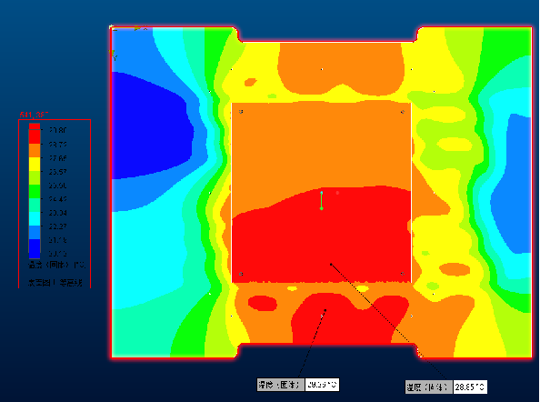 Simulation einer Kupferrohrplatten-Wärmequelle